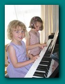 Piano concert by Natalie and Miriam.