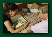 Mary watching family albums dated back to the XIX century!