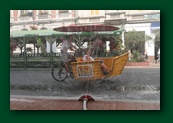 The president of Łódź opened this unusal fountain in Piotrkowska Street for everyone to cool down.